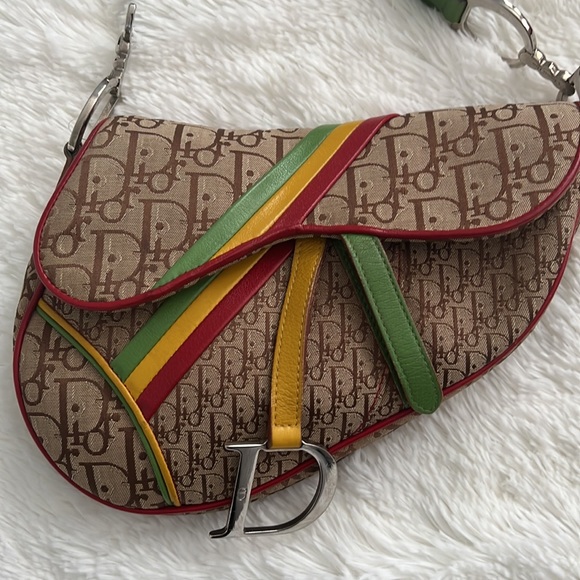 Christian Dior Rasta Trotter Saddle Shoulder Bag Monogram - Picture 3 of 9